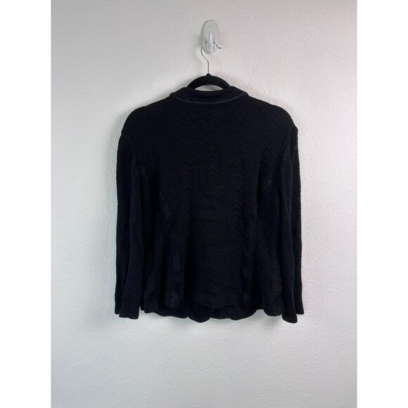 St. John Collection‎ women's 14 black 2pc blazer skirt business casual knit set - Picture 7 of 13